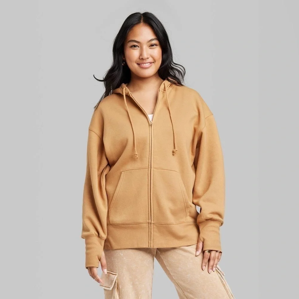 Wild Fable Women's Full Zip-Up Hooded Fleece Hoodie XL - Picture 2 of 7